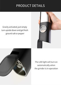 <span class=keywords><strong>Petit</strong></span> <span class=keywords><strong>moulin</strong></span> <span class=keywords><strong>à</strong></span> épices de haute qualité, batterie au lithium rechargeable, <span class=keywords><strong>moulin</strong></span> <span class=keywords><strong>à</strong></span> sel et <span class=keywords><strong>à</strong></span> <span class=keywords><strong>poivre</strong></span> <span class=keywords><strong>électrique</strong></span> 2 en 1 avec base - Product Image 5