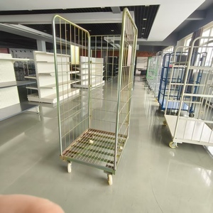 Youbang nặng 3 mặt dây lưới gấp Giỏ mua hàng không thấm nước với bề mặt mạ kẽm và 5 ''PU bánh xe - Product Image 1