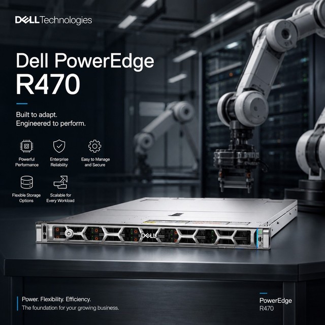 Original  PowerEdge R470 1U Server with Intel Xeon 6 Performance Scalable Processors Ready to Ship
