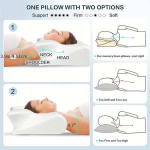 Almohada Cervical de Espuma Viscoelástica Nueva al por Mayor, 2 en 1, Ergonómica, Ortopédica, para el Dolor de Cuello, Almohadas de Soporte Contorneadas - Product Image 5