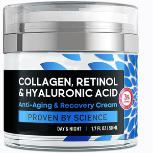 Crème nourrissante pour le visage, <span class=keywords><strong>anti</strong></span>-<span class=keywords><strong>rides</strong></span>, <span class=keywords><strong>anti</strong></span>-âge, au rétinol, au collagène, avec acide hyaluronique et vitamines - Product Image 1