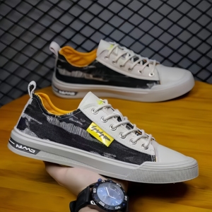 Nouvelles Chaussures en Toile pour Hommes 2026 - Chaussures Plateformes en Denim Respirantes à Semelle en Caoutchouc Style Coréen Tendance et Polyvalentes - Product Image 3