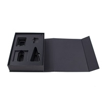 Caja de Estilo Libro con Tapa Magnética Abatible YILING YL-0041, Fabricada con Cartón Reciclado Ecológico con Impresión UV y Lámina Dorada