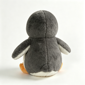 Pingüino de Peluche Personalizado - Peluche Suave y Esponjoso Gris y Blanco con Mejillas Rosadas, Juguete Adorable para Niños y Guardería - Product Image 3