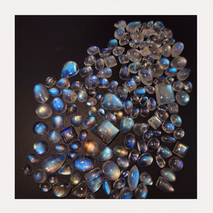 193 piezas de piedra lunar arcoíris Natural 6x4 7x5 8x6 9x7 10x8mm pera ovalada 8x4 10x5mm cabujón Marquesa 218 CTS lote Iroc ventas US $109 - Product Image 1