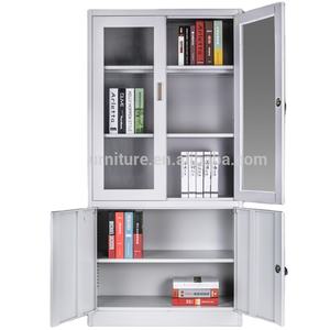 ग्लास दरवाजा इस्पात फाइलिंग कैबिनेट स्टील अलमारी कार्यालय धातु लोहे की अलमारी कीमत - Product Image 2