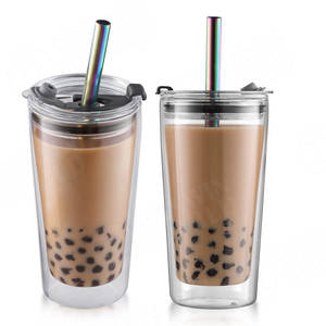 Top vendeur <span class=keywords><strong>Jura</strong></span> <span class=keywords><strong>le</strong></span> Loch verre bulle Smoothies été froid boire large bouche Boba café glacé gobelet tasses avec couvercle - Product Image 6