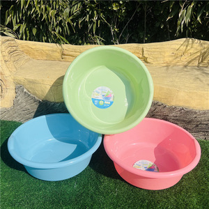Plastic Large <b>Basin</b> 60cm Diameter Deep <b>Round</b> Thickened Durable Laundry <b>Basin</b> Mixed Colors - Product Image 1