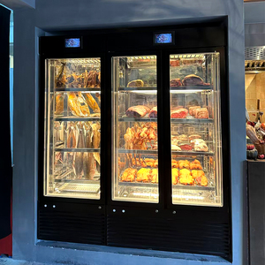 Réfrigérateur de maturation à sec pour viande, trois portes vitrées noires, armoire de maturation pour bœuf - Product Image 5