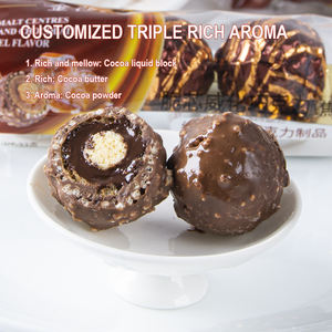 Boule de chocolat au lait saveur <span class=keywords><strong>caramel</strong></span>, cœur croustillant, bonbons au chocolat 36g, 3 pièces, chocolat au cacao, <span class=keywords><strong>noisette</strong></span>, saveur fraise - Product Image 2