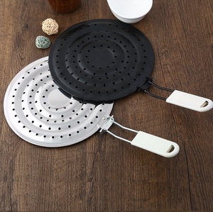 Ustensiles de cuisine écumoire anneau de flamme plaque de mijotage acier inoxydable poignée pliable gril à <span class=keywords><strong>gaz</strong></span> <span class=keywords><strong>diffuseur</strong></span> de chaleur - Product Image 2