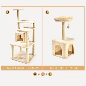 Nuova casa per gatti alta modulare multifunzionale assemblare artigianato fai da te grande torre per gatti condominio - Product Image 4
