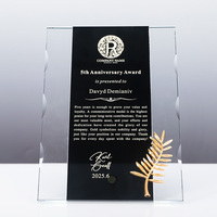 Plaque de récompense personnalisée en verre cristal K9 gravée au laser pour cérémonie d'entreprise