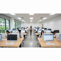 Solución de un solo cable POE, PC todo en uno de 23.8/27 pulgadas, computadora de escritorio AIO para escuelas, laboratorios de idiomas, aviación, aluminio, Intel Core i5/i7.