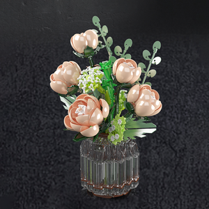 MOULD <span class=keywords><strong>KING</strong></span>-Blocs de construction de roses blanches, jouets de jardin, ornement de fleurs, 24109 - Product Image 3
