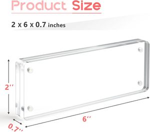 Fotoautomaten-Rahmen 2x6 Bilderrahmen, Transparenter Acrylrahmen, Magnetischer 2x6 Acryl-Bilderrahmen, Freistehende Desktop-Anzeige - Product Image 2