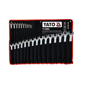 Juego de Llaves de Boca Abierta Yato, 26 Piezas, Métricas, Grado Industrial, Acero al Cromo Vanadio, Kit de Herramientas de Doble Uso - Product Image 1