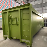 Benne à crochet en acier robuste directe d'usine conteneur de collecte des déchets de construction de 20 mètres pour les machines de traitement des déchets