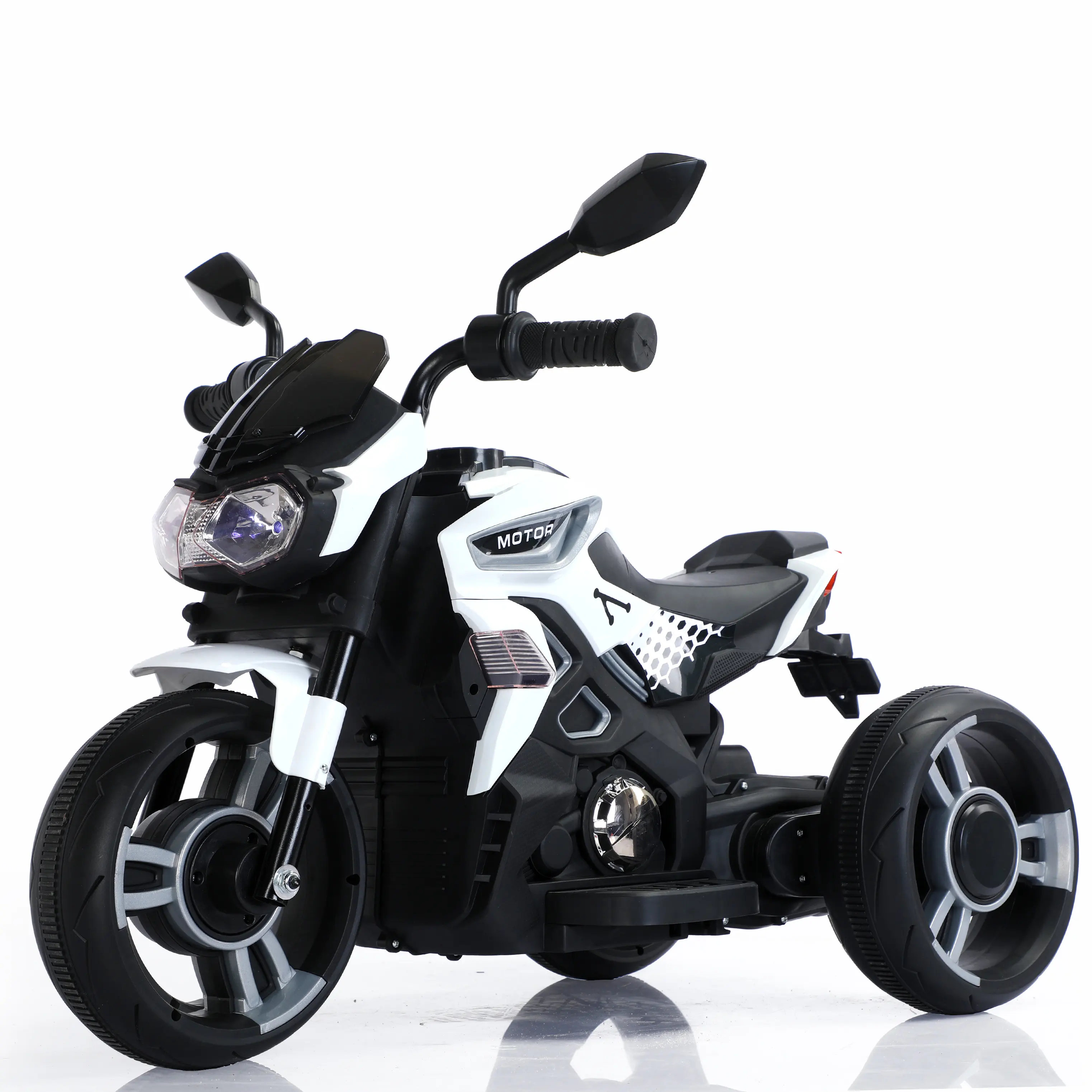2024 New good quality 12V kids hand control motorcycle with music children ride on car with early education function