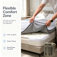 Surmatelas à température réglable personnalisable avec zones de contrôle du froid et du chaud, tapis de sommeil