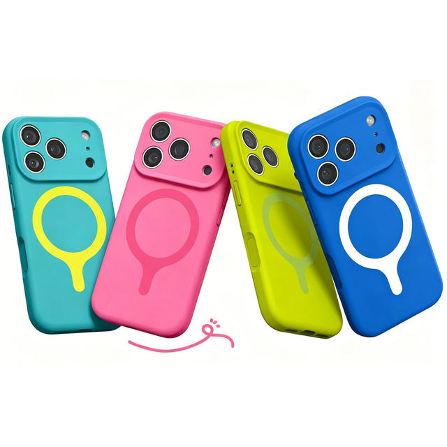 Full Cover Magnetic Charging Silicone Case Anti-Drop Soft Lining Cushion Protective Cover Case Phone Case for iPhone 17 Pro Max