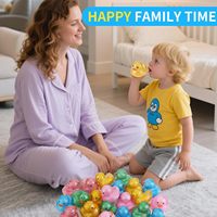 25 mini-canards flottants en plastique qui couinent, jouets de bain en vrac, unisexe, 0-24 mois, fête prénatale, enfants, tout-petits, fête d'anniversaire