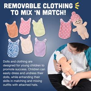 Muñecos de Peluche Suaves para Bebés, Juguetes Sensoriales, Diversidad Multicultural, Inclusión, Aprendizaje Social y Emocional, Todas <span class=keywords><strong>las</strong></span> Edades, Juego de 6 - Product Image 2