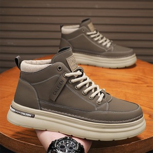 Botas de Tobillo Retro con Cordones para Hombre, Otoño Invierno Primavera 2026, Suela Gruesa, Cómodas, Transpirables, Resistentes a la Abrasión y Antideslizantes - Product Image 5