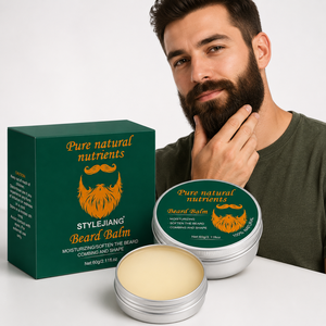 Baume à barbe et pattes de singe hydratant et adoucissant à l'huile de coco naturelle et à l'huile de jojoba, conditionneur sans rinçage pour l'entretien de la barbe et des pattes de singe, emballage personnalisé - Product Image 1
