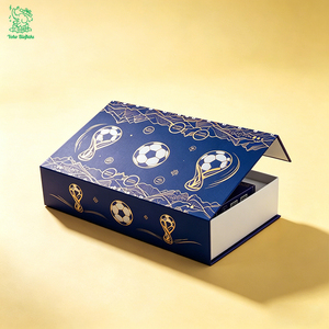 Caja Magnética Plegable Personalizada, Caja de Regalo VIP, Caja de Empaque de Lujo para Medallas de Fútbol con Temática de la Copa Mundial - Product Image 1
