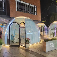 Dôme géodésique moderne en polycarbonate PVC, tentes de luxe d'extérieur, igloo préfabriqué transparent, véranda quatre saisons, imperméable