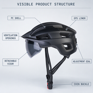Ciclismo Yx para Bicicleta de Carretera y Montaña, Material ABS+PC, Talla L, Unisex - Product Image 2