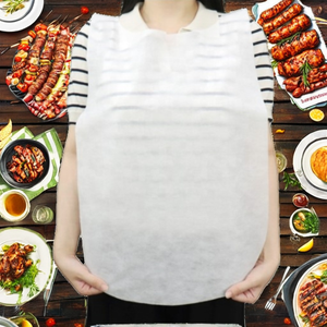 <span class=keywords><strong>Tablier</strong></span> jetable non tissé imperméable et résistant à l'huile, sans manches, pour enfants, <span class=keywords><strong>tablier</strong></span> d'école pour filles, blanc - Product Image 2