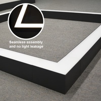 Luminaires linéaires suspendus LED rectangulaires en aluminium Brandon Commercial 20W 40W 3CCT pour table de billard, vente en gros pour bureau, hôtel, magasin