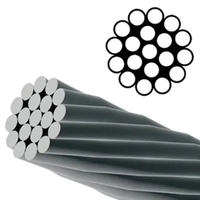 Câble métallique tressé galvanisé 1x19 anti-torsion haute résistance en acier inoxydable, norme AISI, câble en acier aéronautique brillant