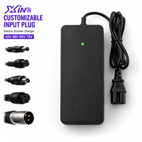 Chargeur de trottinette haut de gamme 72V 2A 168W certifié CE pour batteries lithium-ion/plomb-acide, efficacité 93%, pour mobilité électrique premium, compatible mondial, avec affichage LED