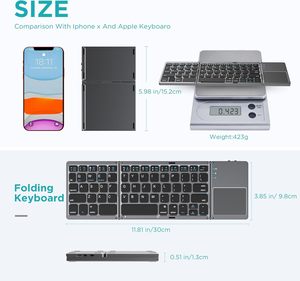 Teclado Dobrável Personalizável Estável de 64 Teclas em ABS com Touchpad e Conexão Bluetooth - Product Image 5