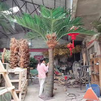 Arbres artificiels anti-UV de grande taille, palmiers géants, cocotiers, décoration extérieure pour l'aménagement paysager, directement de l'usine