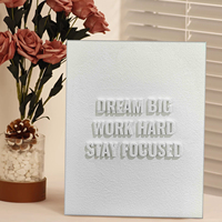 Décoration d'intérieur moderne et minimaliste de luxe, peinture en relief 3D avec inscription blanche, texture de gravure sur papier, peinture en relief de nature morte