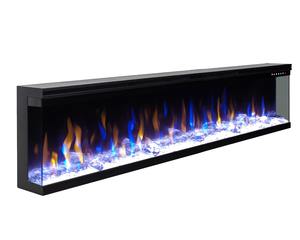 Cheminée électrique en verre à trois <span class=keywords><strong>faces</strong></span> de 50''60'' avec thermostat personnalisé et protection contre la surchauffe pour villa - Product Image 5