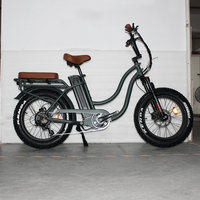 Vélo électrique à gros pneus 48V 750W 500W 15AH 20 pouces à cadre bas, batterie intégrée, vélo électrique pour femmes, cruiser