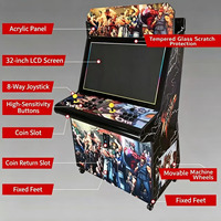 Machine d'arcade rétro 32 pouces à monnayeur, machine de jeu vidéo d'arcade classique de combat de rue, écran LCD, en promotion