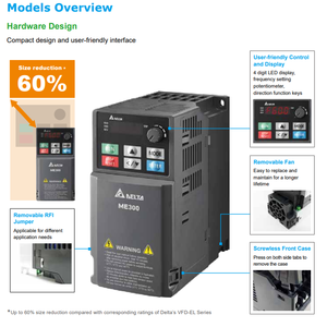 Variador de Frecuencia ME300 Serie VFD4A8ME21ANNAA 0.75KW Monofásico 220V - Product Image 4