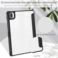 Aimant Mince Trifold Acrylique Transparent Stand PU Cuir Tablette Couverture pour Xiaomi Pad 5/5 Pro 11 Pouces