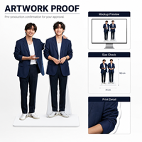 Découpes en carton personnalisées d'idols Kpop grandeur nature pour fêtes d'anniversaire, figurines sur mesure pour la décoration de chambre