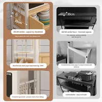 Étagère de rangement de cuisine multi-niveaux sur pied, armoire multifonctionnelle pour la maison, buffet