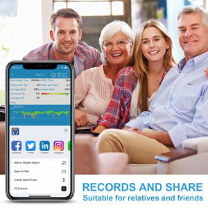 Wellue Checkme O2 Max Spo2 Jam Tangan Fitness dengan Monitor Detak Jantung Tidur Bluetooth 4.0 Denyut Nadi Oximeter Alarm Suara - Product Image 4