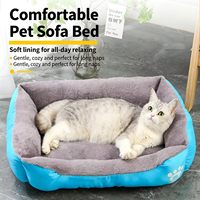 Canapé-lit pour animaux de compagnie, pour chiens et chats, tissu Oxford écologique, antidérapant, peluche courte, coton PP, confortable, hiver