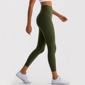 Pantaloni a compressione rapida con Logo personalizzato Plus Size pantaloni ad alta elasticità morbidi e lisci da donna Sport da Yoga Lifting Leggings - Product Image 1