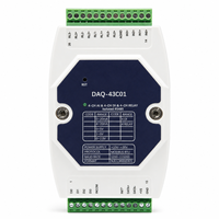 Modul IO DAQ Modbus RTU RS485 Multifungsi 4CH Input Analog Single-Ended, 4CH Wet DI, 4CH Output Relay